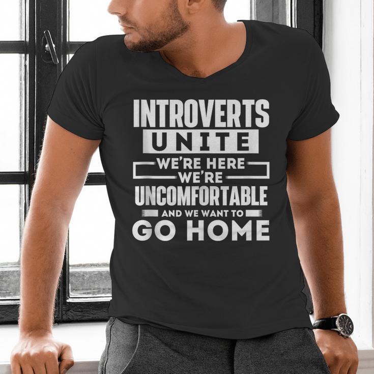 Introverts Unite Quiet Observer Introverted Antisocial Men's V-Neck T-Shirt Introverts Unite Quiet Observer Introverted Antisocial Men's V-Neck T-Shirt