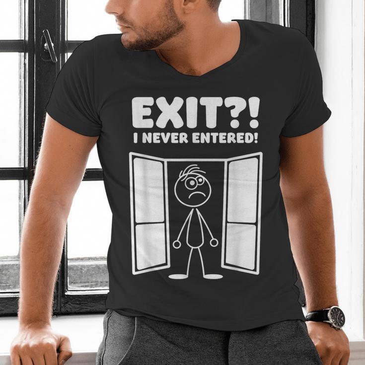 Irony Sarcasm Introvert Dry Humor Comic Cartoon Geek Nerd Men's V-Neck T-Shirt
