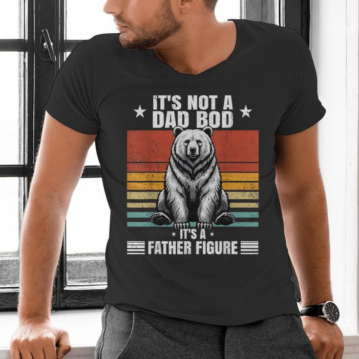 It's Not A Dad Bod It's Father Figure Bear Vintage Men's V-Neck T-Shirt