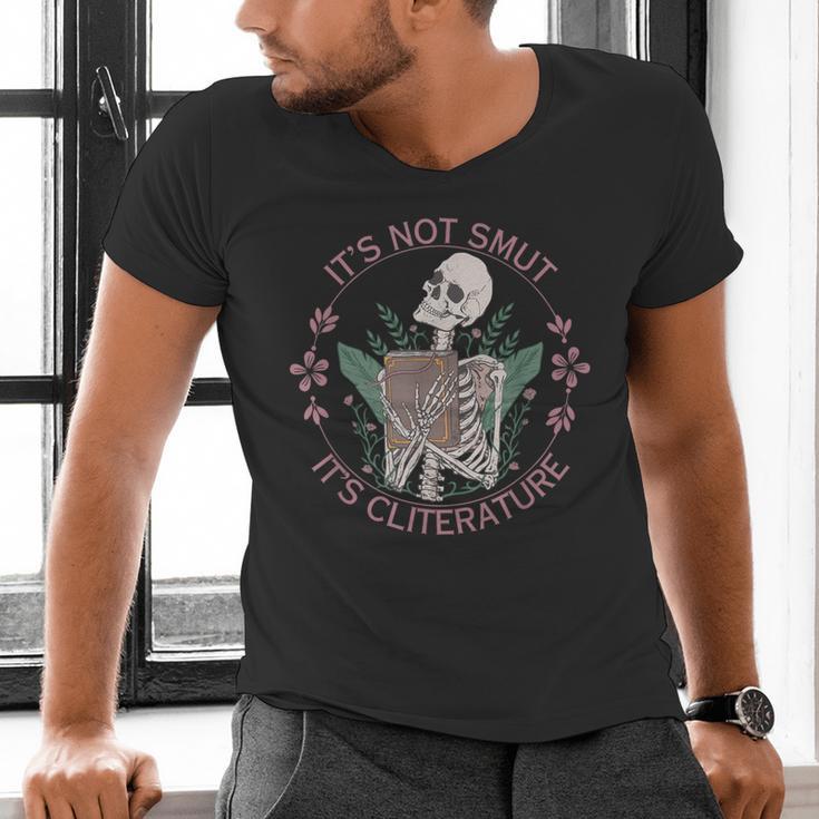 It's Not Smut It's Literature Dark Romance Smut Book Lover Men's V-Neck T-Shirt