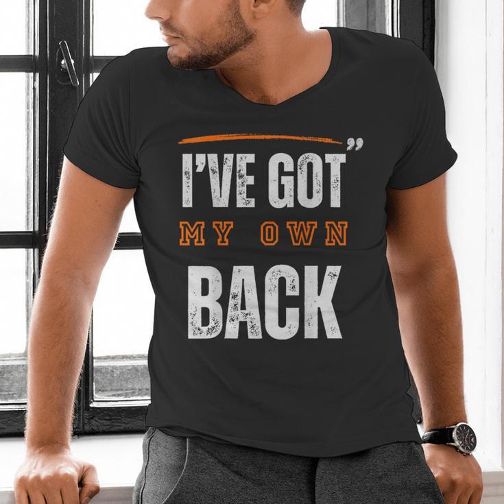 I’VE GOT MY OWN BACK INTROVERT Words On Back Men's V-Neck T-Shirt