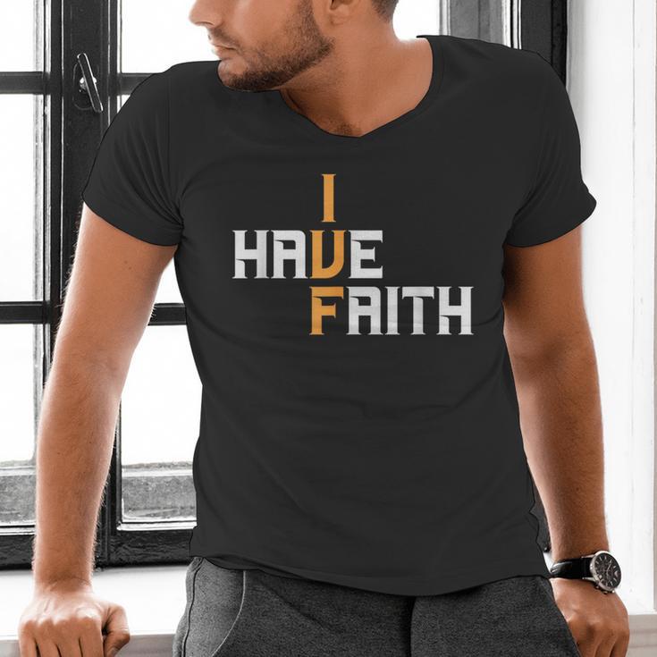IVF I Have Faith IVF Mom IVF Dad Transfer Day Men's V-Neck T-Shirt
