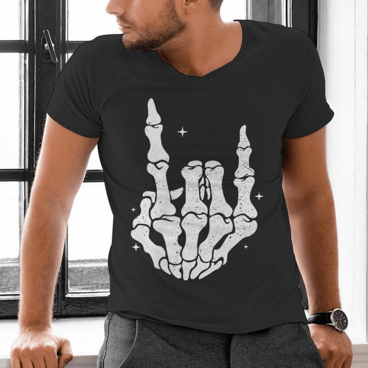 Just A Dad Who Always Came Back 2 Sided Skeleton Men's V-Neck T-Shirt