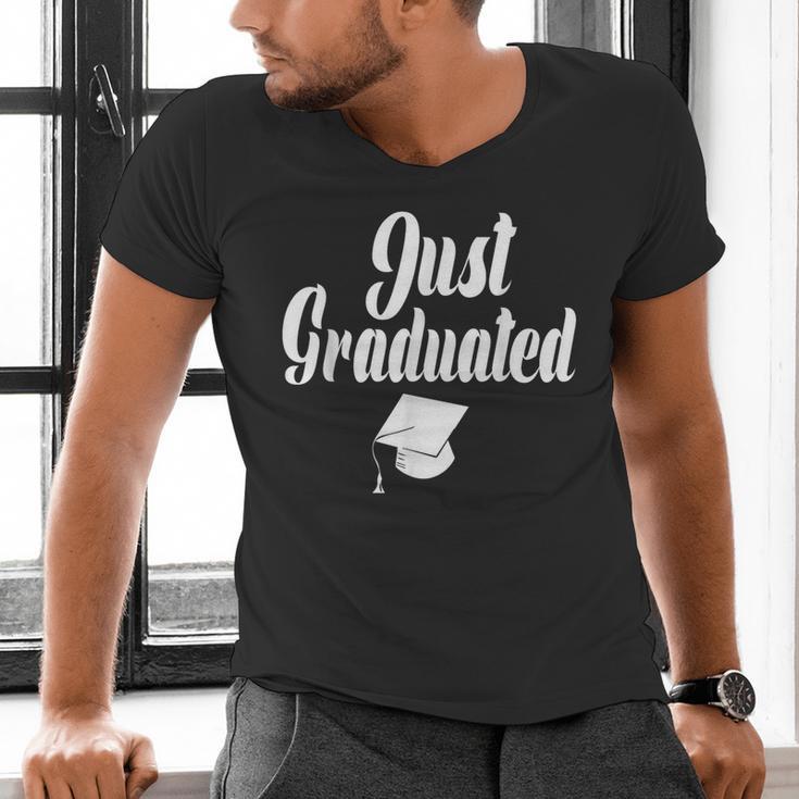 Just Graduated With A Graduation Cap Men's V-Neck T-Shirt
