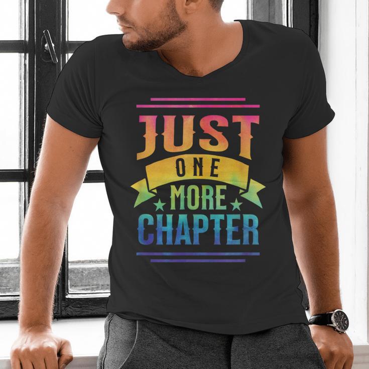 JUST ONE MORE CHAPTER Fun Reading Book Lover Men's V-Neck T-Shirt