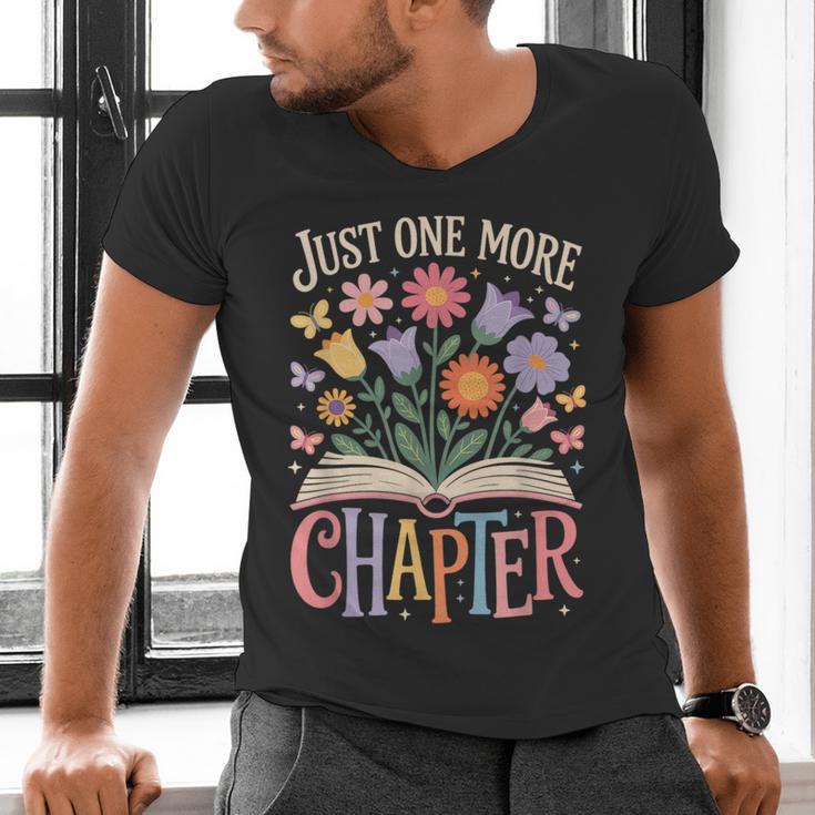Just One More Chapter Reading Book Lover Men's V-Neck T-Shirt