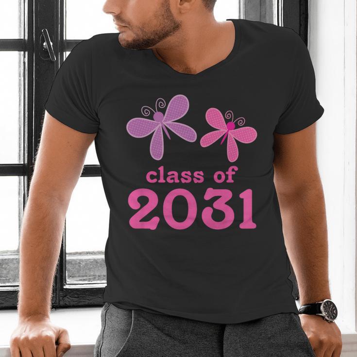 Kids Class Of 2031 Kindergarten Girls Graduation T-Shirt Men's V-Neck T-Shirt