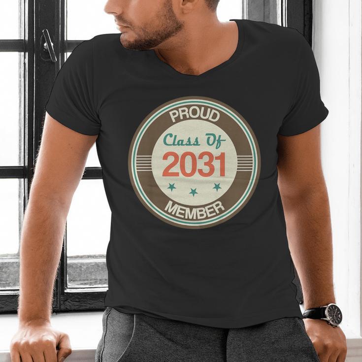 Kids Class Of 2031 Shirt Back To School Future Graduation Men's V-Neck T-Shirt
