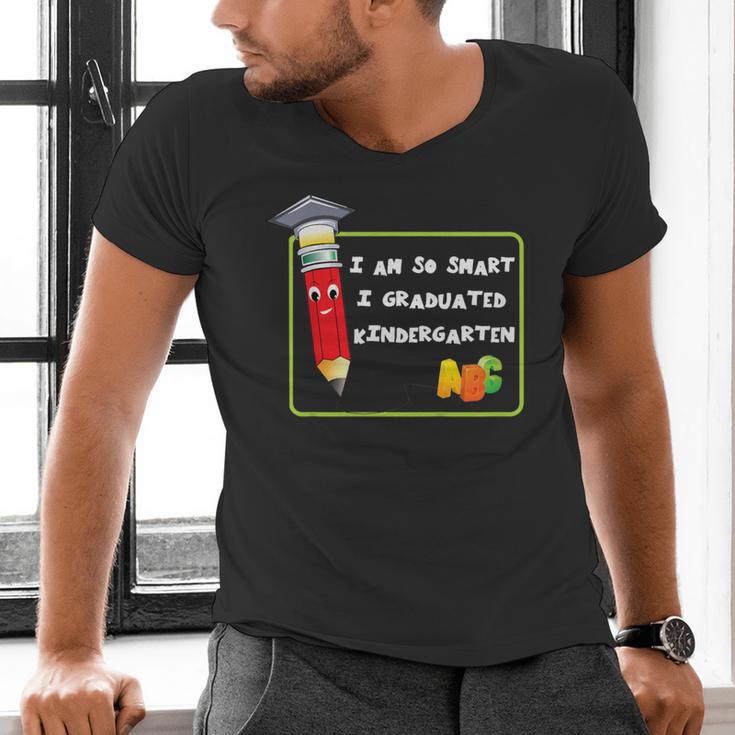 Kids Kindergarten Graduation Humor I'm So Smart I Graduated Men's V-Neck T-Shirt