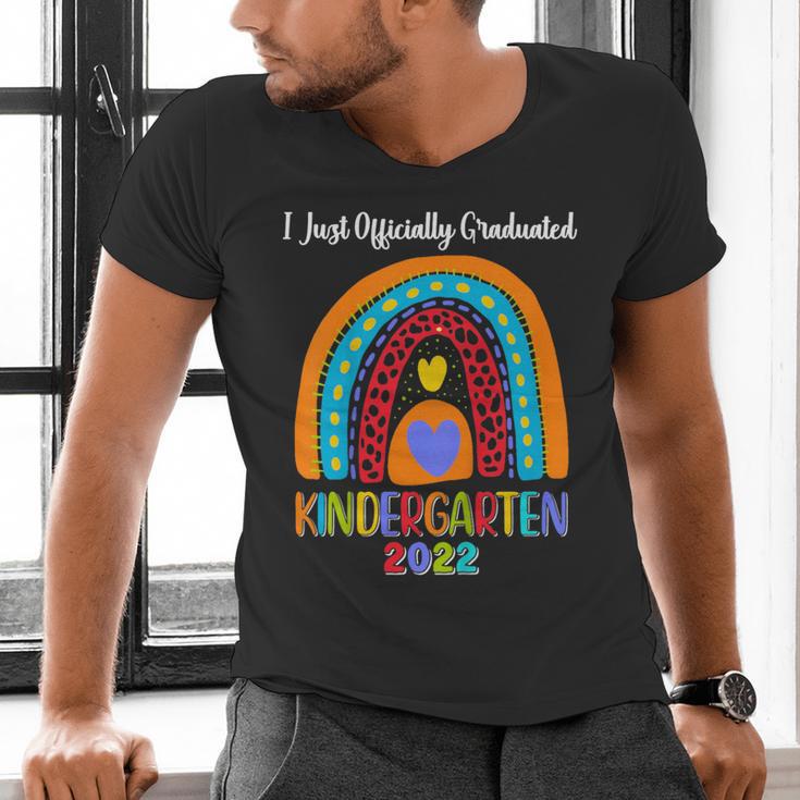 Kids I Officially Graduated Kindergarten Graduation Class Of 2022 Men's V-Neck T-Shirt