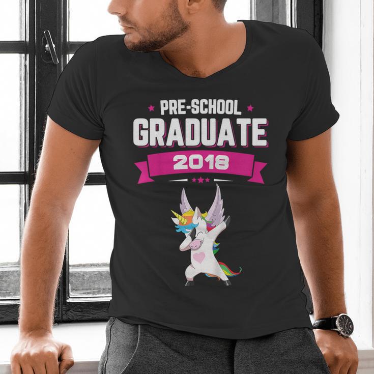 Kids Preschool Graduate 2018 Unicorn Dab Graduation Pre-K TShirt Men's V-Neck T-Shirt