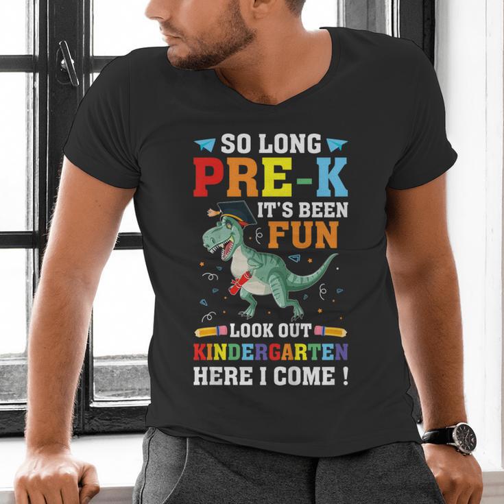 Kids So Long Pre-K Preschool Graduation Kindergarten Here I Come Men's V-Neck T-Shirt