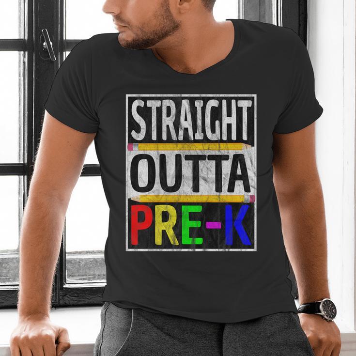Kids Straight Outta Pre-K Graduation Men's V-Neck T-Shirt