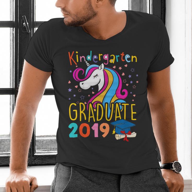 Kids Unicorn Kindergarten Graduation Graduate Shirt Men's V-Neck T-Shirt