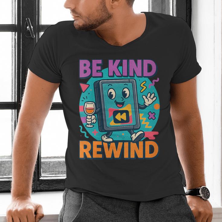 Be Kind Rewind 90s VHS Nostalgia Retro Men's V-Neck T-Shirt Be Kind Rewind 90s VHS Nostalgia Retro Men's V-Neck T-Shirt
