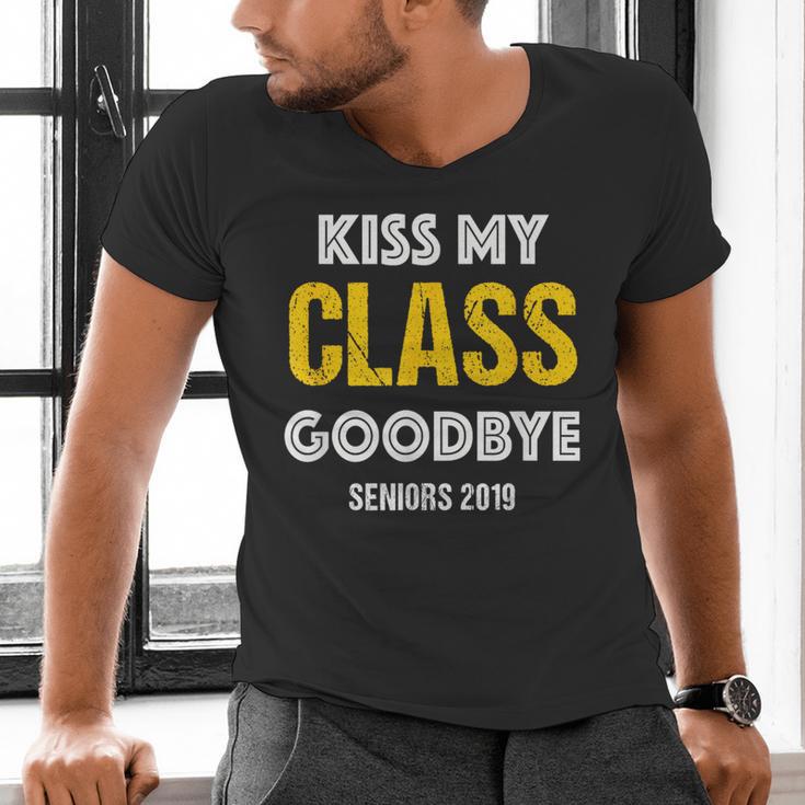 Kiss My Class Goodbye Shirt 2019 Graduation Shirt Men's V-Neck T-Shirt