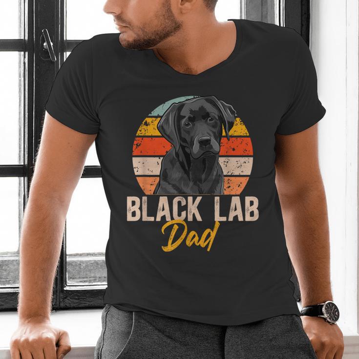 Lab Dad Retro Black Labrador Owner Men's V-Neck T-Shirt Lab Dad Retro Black Labrador Owner Men's V-Neck T-Shirt
