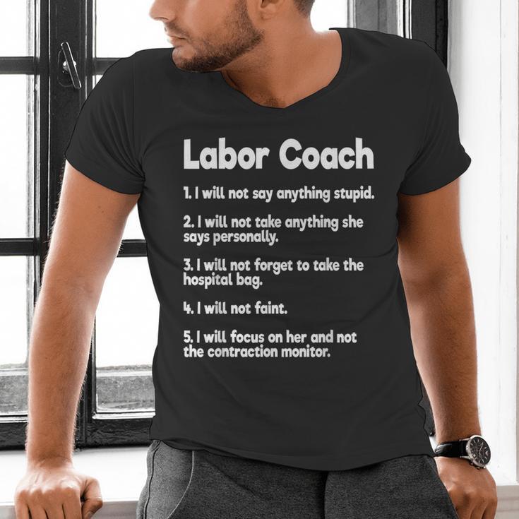 Labor Coach Expecting Dad Rules Papa Baby Men's V-Neck T-Shirt Labor Coach Expecting Dad Rules Papa Baby Men's V-Neck T-Shirt
