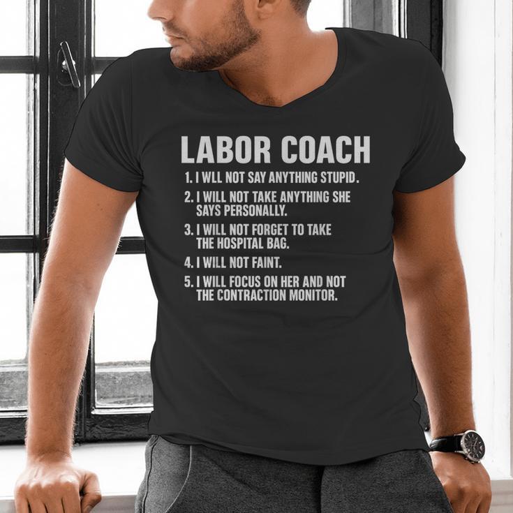 Labor Coach New Mom New Dad Hospital New Baby Shower Men's V-Neck T-Shirt