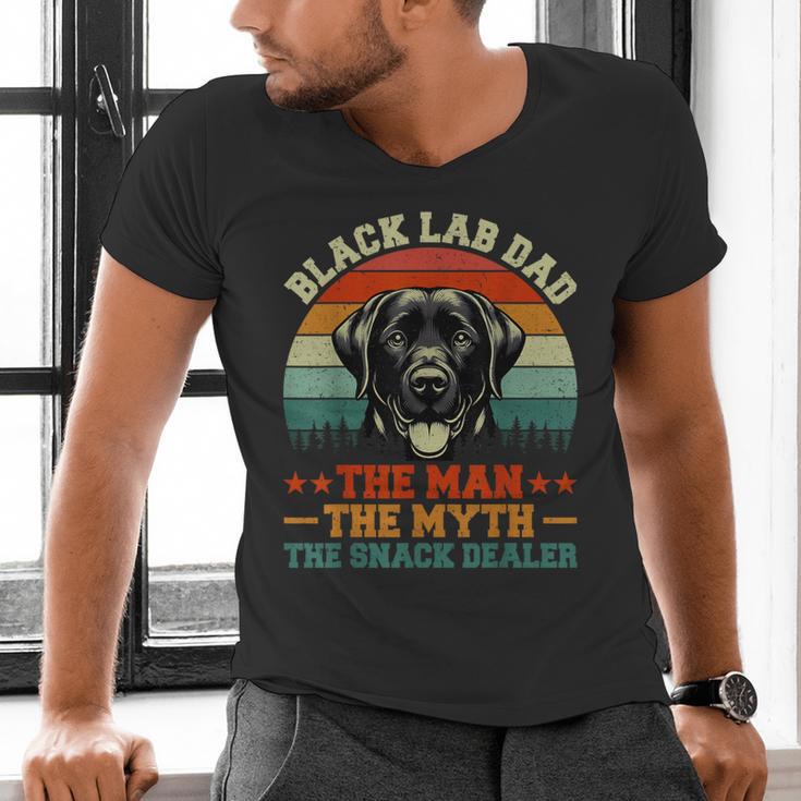 Labrador Retriever Dad Black Lab Dad Men's V-Neck T-Shirt Labrador Retriever Dad Black Lab Dad Men's V-Neck T-Shirt