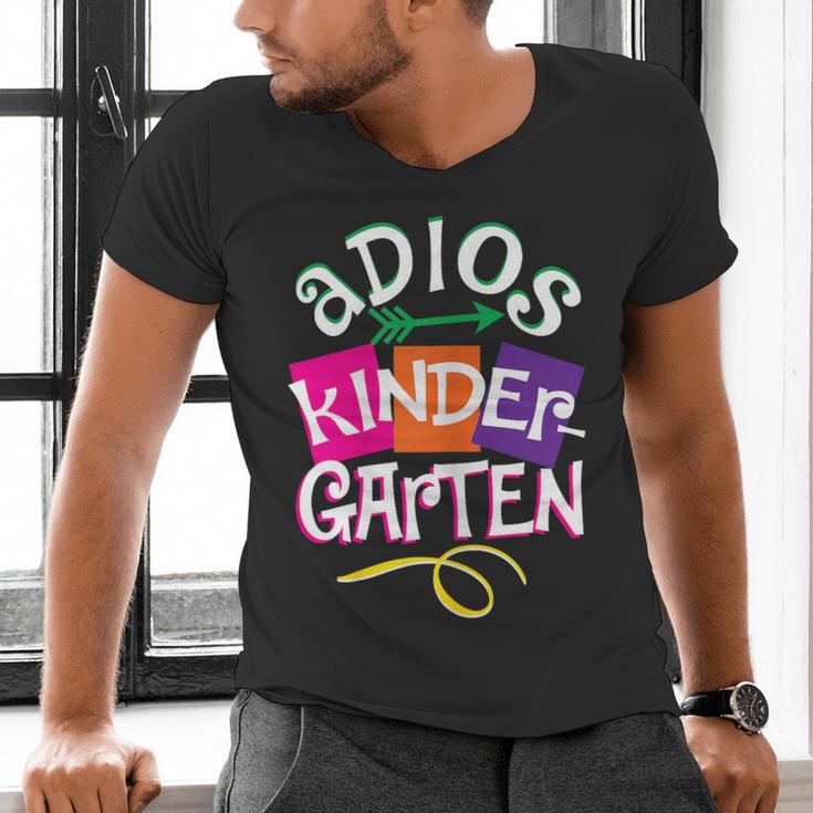 Last Day Of School Adios Kindergarten Graduation Kids Girls Men's V-Neck T-Shirt
