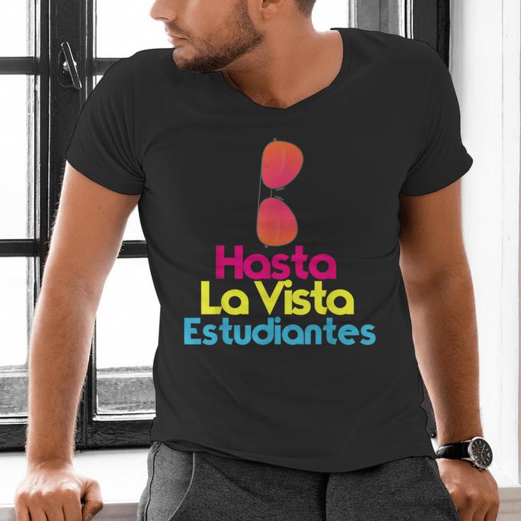 Last Day Of School Spanish Teacher Graduation T-Shirt For Men Women Kids Men's V-Neck T-Shirt