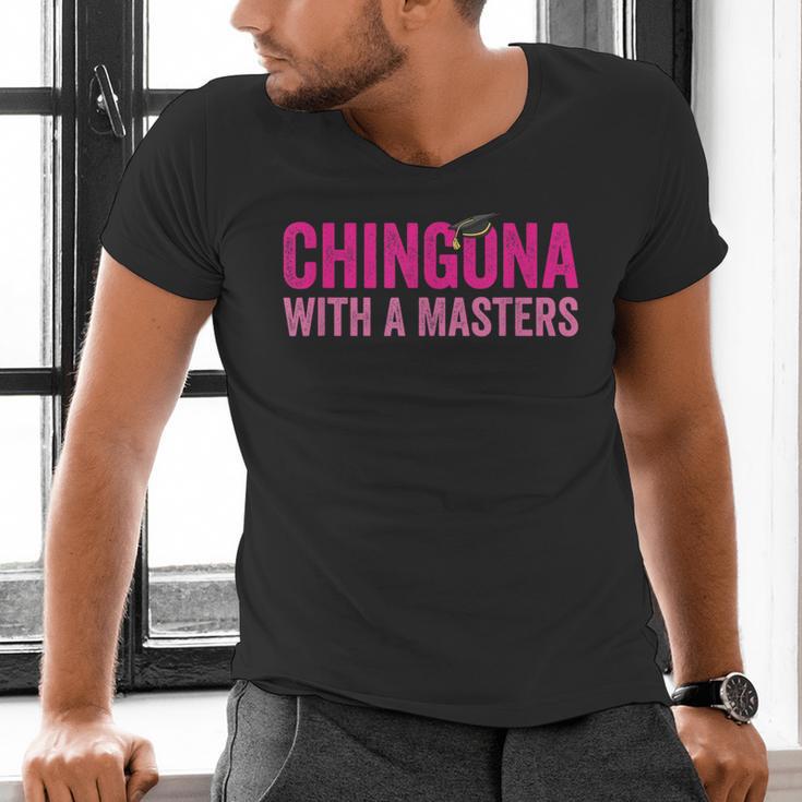 Latina Graduation Educated Latina Chingona With A Masters Men's V-Neck T-Shirt