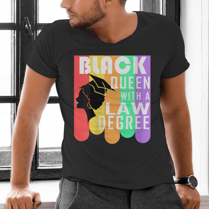 Law School Graduation Queen New Lawyer Attorney Grad Men's V-Neck T-Shirt