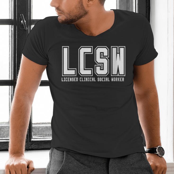 LCSW Licensed Clinical Social Worker Graduation Men's V-Neck T-Shirt