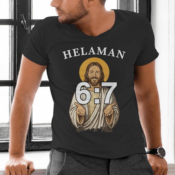 LDS Book Of Mormon Meme Helaman 6 Men's V-Neck T-Shirt