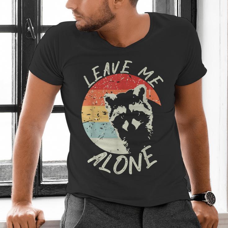 Leave Me Alone Raccoon Lover Introvert Antisocial Shy INTP Men's V-Neck T-Shirt