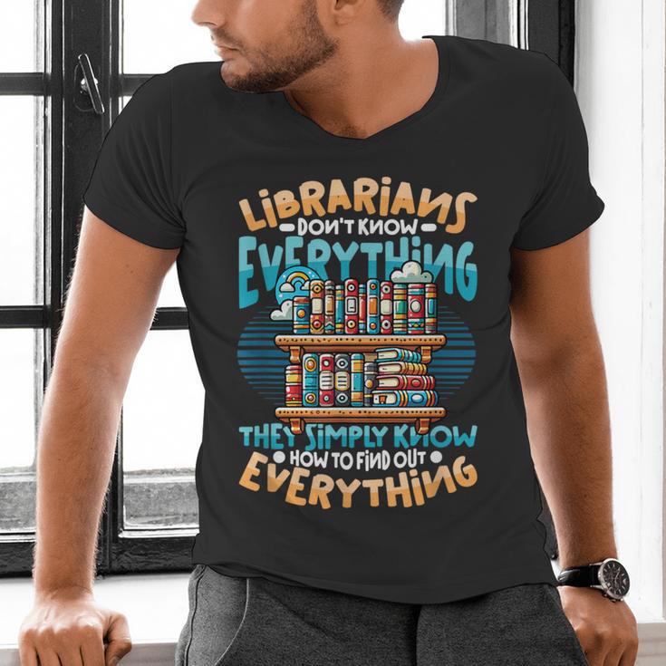 Librarian Book Lover Library Librarian Men's V-Neck T-Shirt