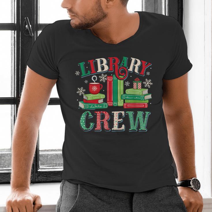 Library Crew Book Lovers Reader Teacher Librarian Christmas Men's V-Neck T-Shirt Library Crew Book Lovers Reader Teacher Librarian Christmas Men's V-Neck T-Shirt