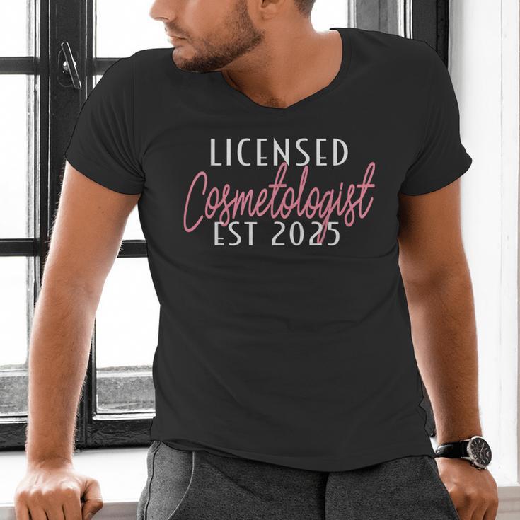 Licensed Cosmetologist Graduation 2025 Cosmetology School Men's V-Neck T-Shirt