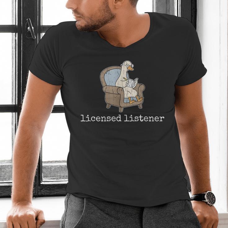 Licensed Listener Goose School Graduation Men's V-Neck T-Shirt