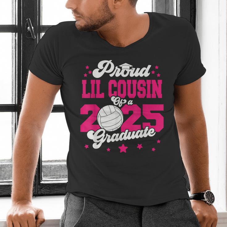 Lil Cousin Of a 2025 Graduate Prom Graduation 25 VolleyBall Men's V-Neck T-Shirt