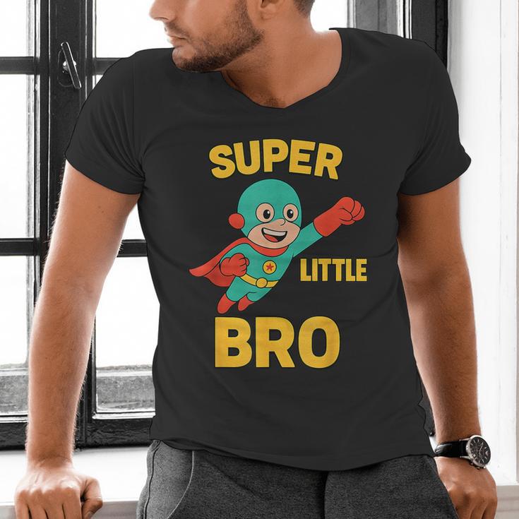 Little Cute Superhero Brother Comic Book Baby Bro Men's V-Neck T-Shirt