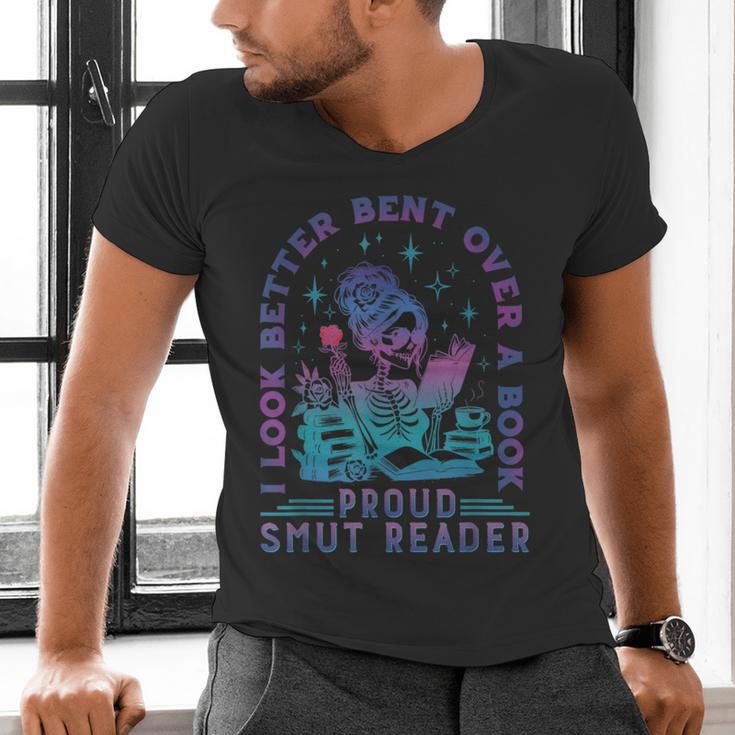 I Look Better Bent Over A Book Smut Reader Bookish Men's V-Neck T-Shirt