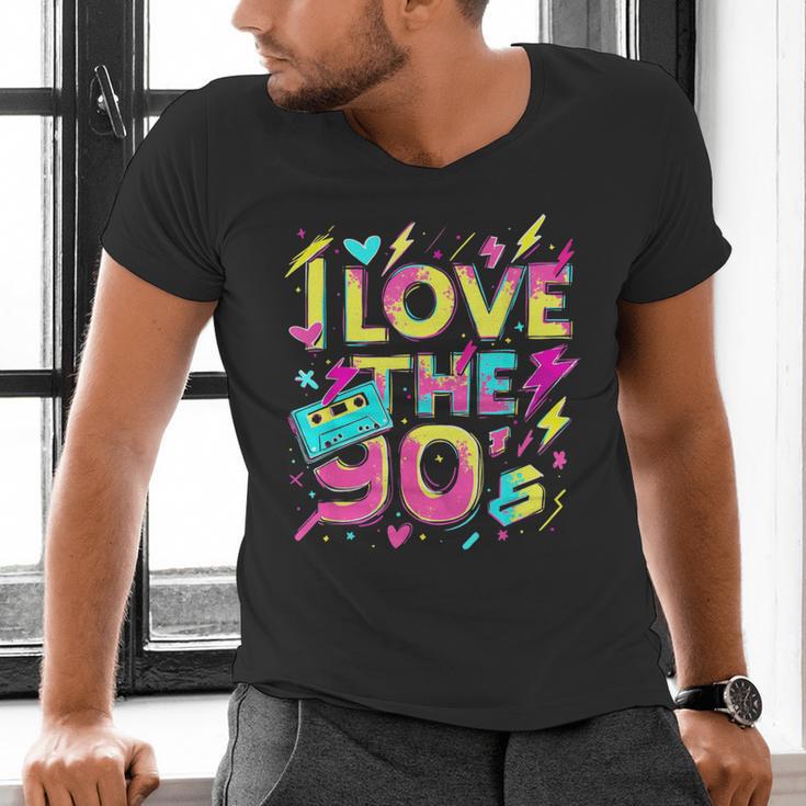 I Love The 90'S 90s Retro Nostalgia Men's V-Neck T-Shirt
