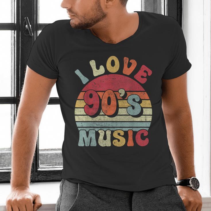 I Love 90's Music Retro Style Nostalgia Cassette 1990s Party Men's V-Neck T-Shirt
