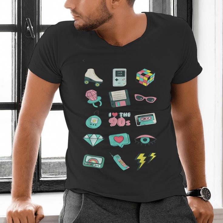 I Love The 90s Old For Nostalgia Fans Men's V-Neck T-Shirt I Love The 90s Old For Nostalgia Fans Men's V-Neck T-Shirt