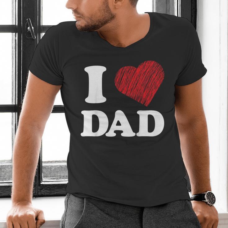I Love Dad Men's V-Neck T-Shirt