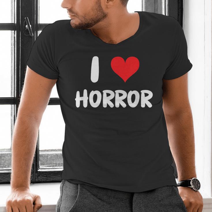 I Love Horror Heart Movies TV Show Books Writing Read Men's V-Neck T-Shirt I Love Horror Heart Movies TV Show Books Writing Read Men's V-Neck T-Shirt