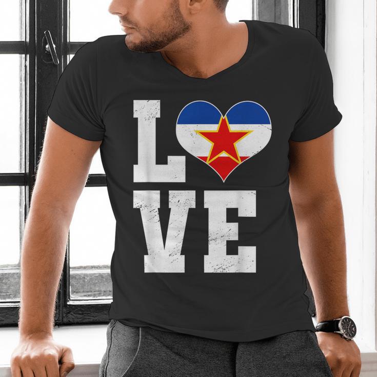 Love Yugoslavia Proud Yugoslav Nostalgia Men's V-Neck T-Shirt
