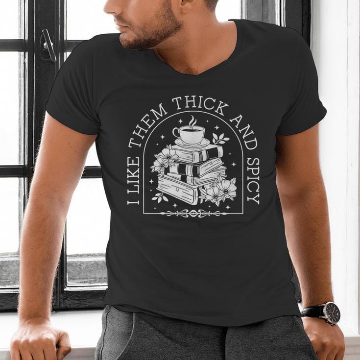 I Like Them Thick And Spicy Smut Book Reader Men's V-Neck T-Shirt