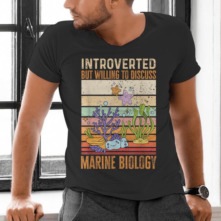 Marine Biology Ocean Introvert Marine Biologist Men's V-Neck T-Shirt Marine Biology Ocean Introvert Marine Biologist Men's V-Neck T-Shirt