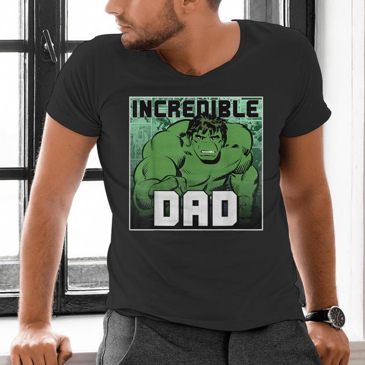 Marvel Comics Avengers Father's Day Hulk Incredible Dad Men's V-Neck T-Shirt