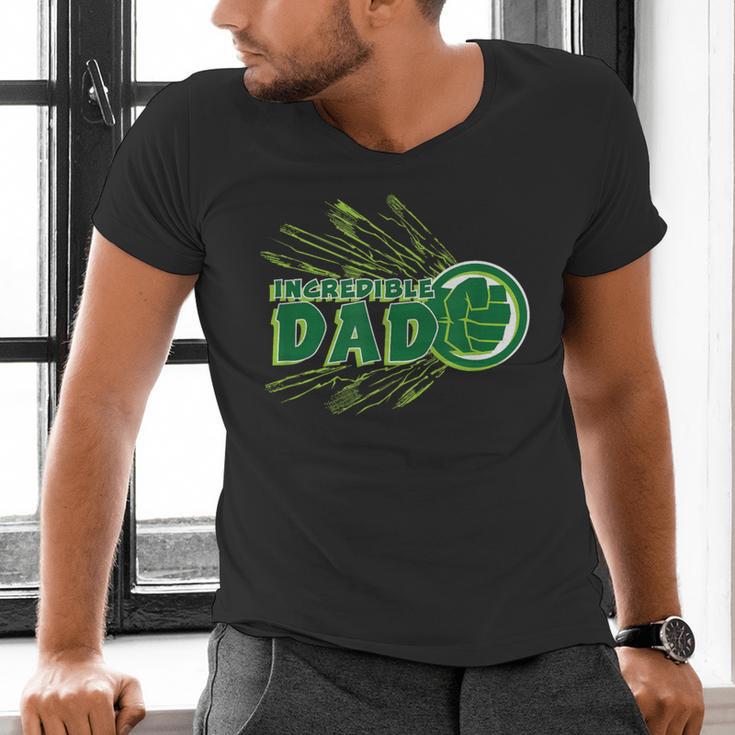 Marvel Hulk Incredible Dad Family Trip Vacation Father's Day Men's V-Neck T-Shirt