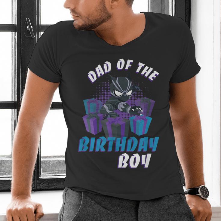 Marvel Panther Family Party Dad Of The Birthday Boy Men's V-Neck T-Shirt