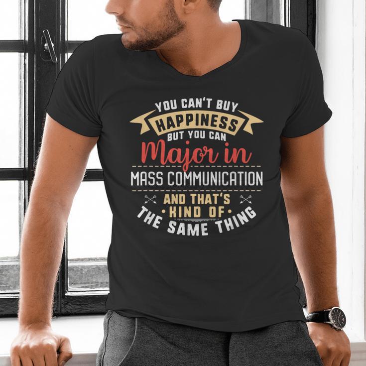 Mass Communication Major Student Shirt Graduation Men's V-Neck T-Shirt